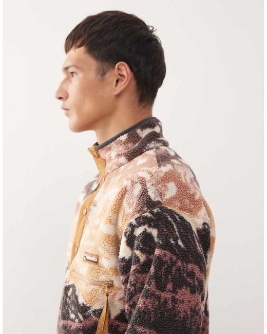 Columbia Natural Helvetia Ii Printed Half Snap Fleece for men