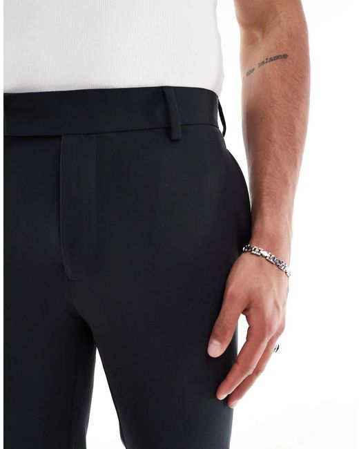 ASOS Skinny Pantalon Met Stretch in het Black voor heren