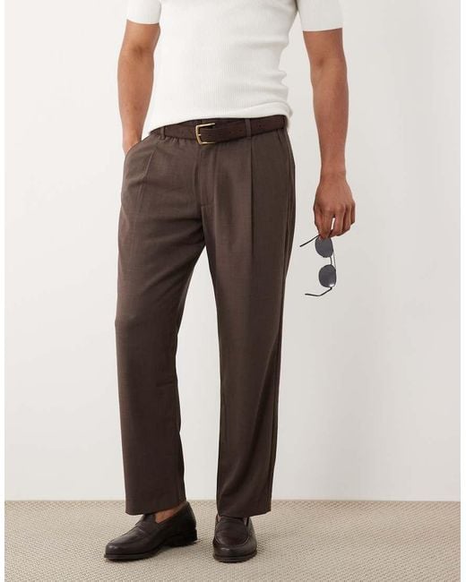Abercrombie & Fitch White Straight Leg Tailored Trouser for men