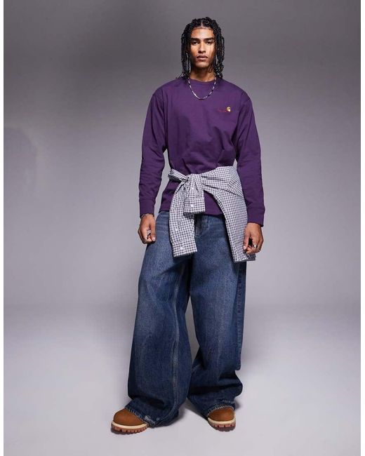 Carhartt American Script in het Purple voor heren