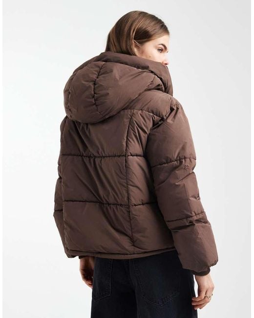 ONLY Black Hooded Puffer Jacket