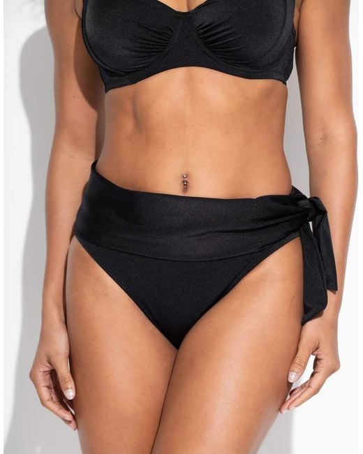 Pour Moi Black St Kitts Tie Fold Over Brief