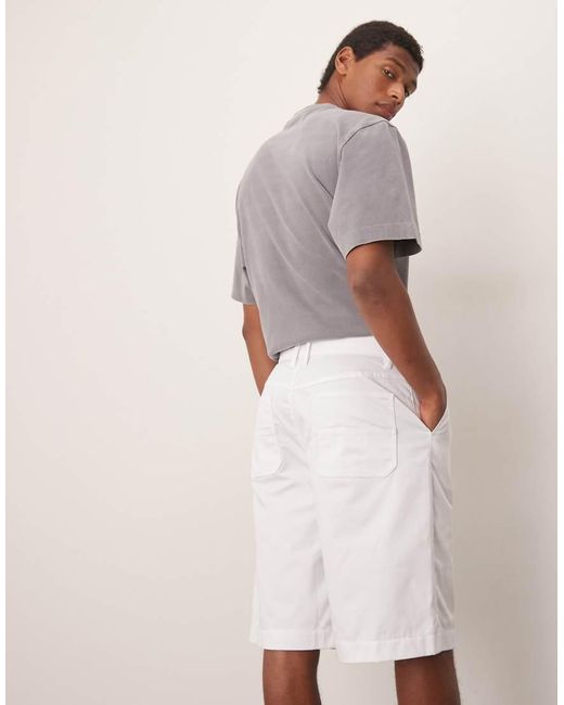 ASOS Natural Oversized baggy Pleated Shorts for men