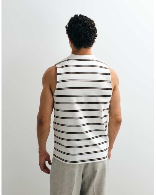 ASOS White Heavyweight Regular Fit Tank for men