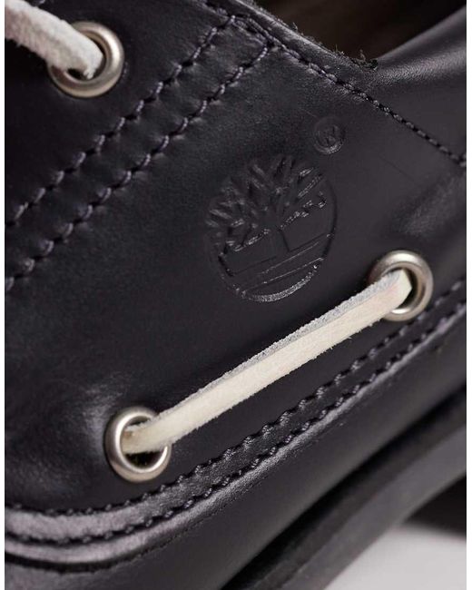 Timberland Black Authentic 3 Eye Boat Shoe for men