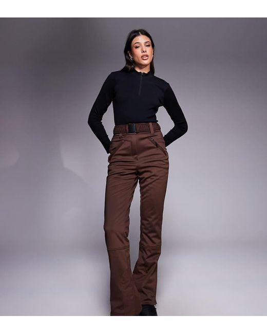 ASOS 4505 Ski & Snow Blue Asos 4505 Tall Ski Soft Shell Straight Leg Belted Ski Trousers