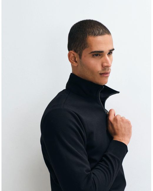 Sweat-shirt à quart Mango pour homme en coloris Blue