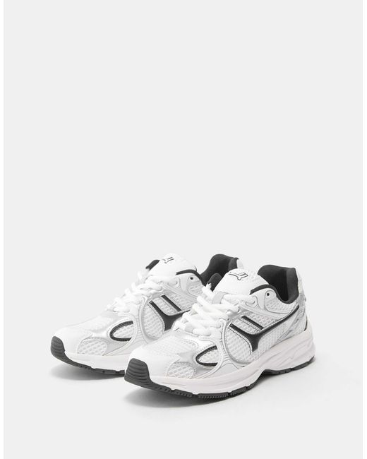 Pull&Bear White – mehrteilige sneaker