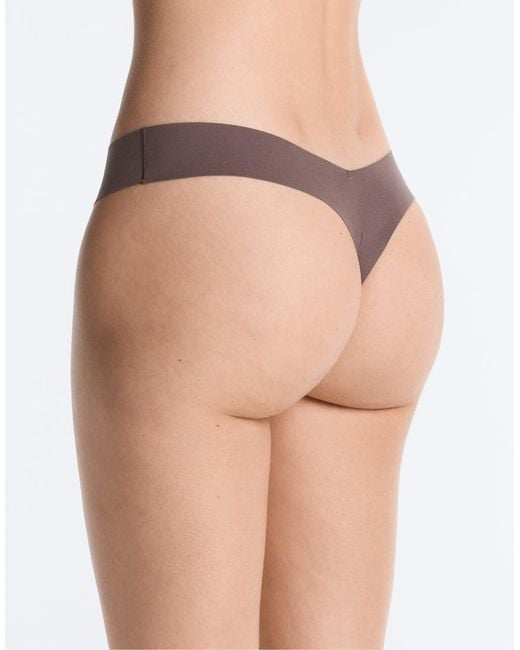 Oysho Pink 5 Invisible Polyamide Blend Thongs