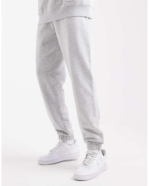 New Look White Regular Fit Joggers for men