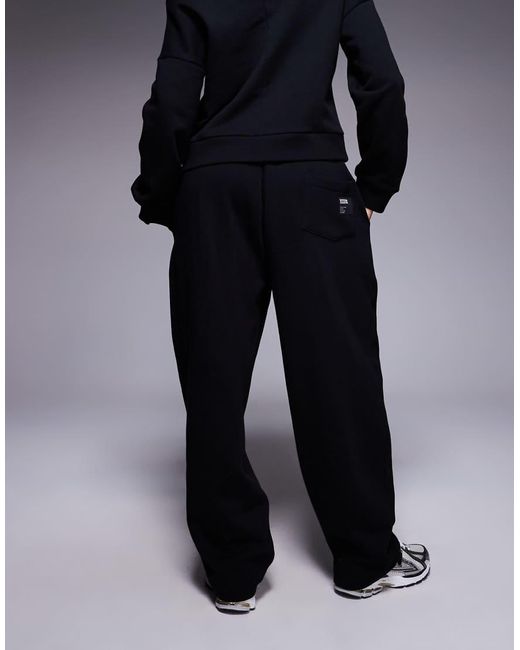 ASOS Blue Weekend Collective Barrel Leg Sweatpants With Seam Detailing