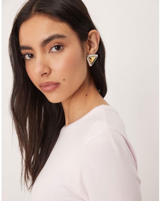 Abercrombie & Fitch White Long Sleeve Crew Neck Top