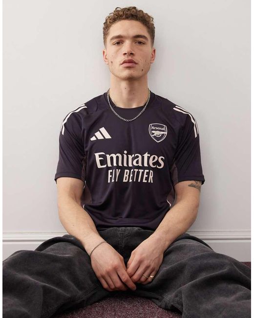 Adidas Originals Blue Adidas Football Arsenal Training T-Shirt for men