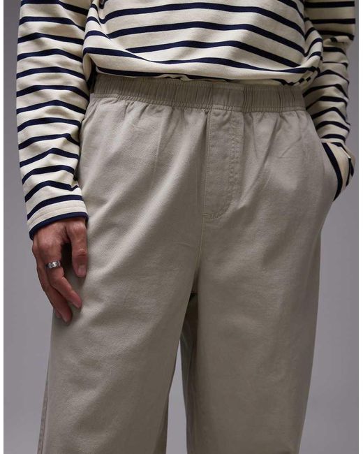 Topman Gray baggy Fit Chino Twill Pants for men