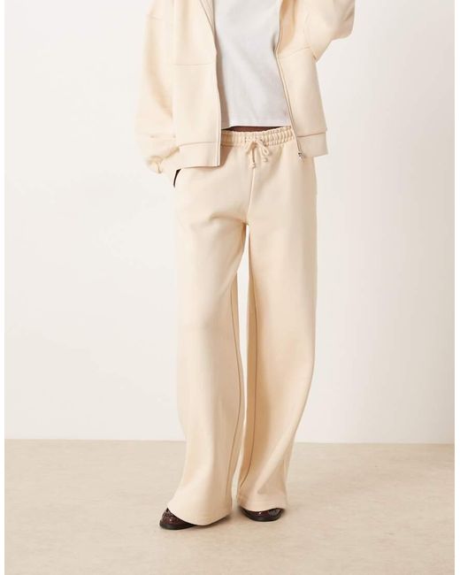ASOS Natural Premium 500gsm Seamed Wide Leg jogger