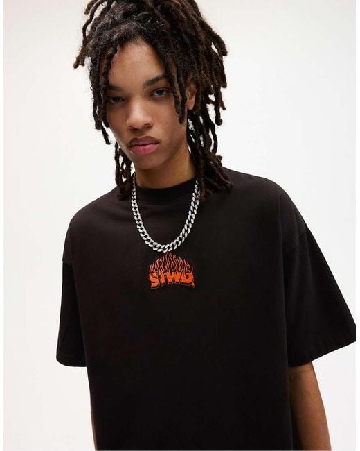Stwd di Pull&Bear in Black da Uomo