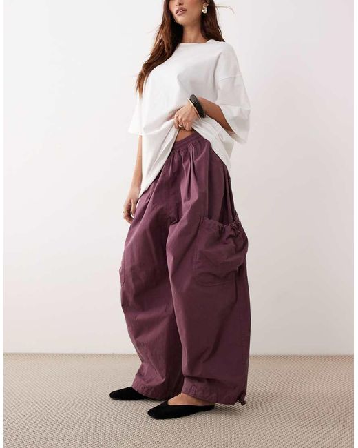 ARRANGE Purple Delphi Drawcord Utility Trouser
