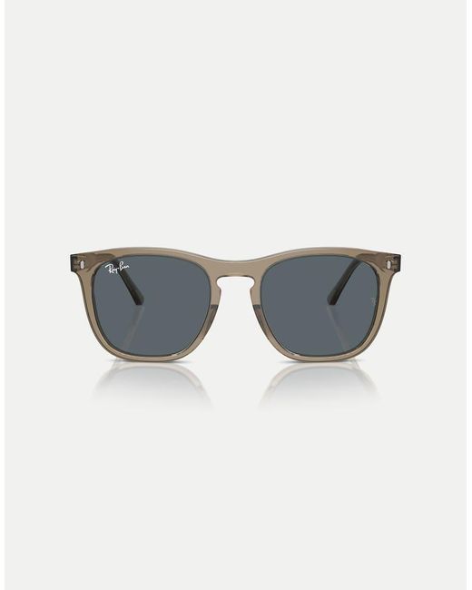 Ray-Ban Brown Rb2210 Square Sunglasses With Lens