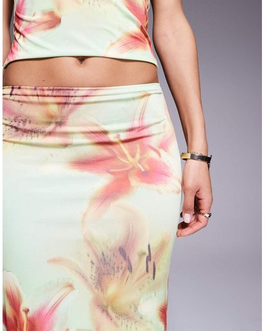 ASOS Gray Slinky Maxi Skirt