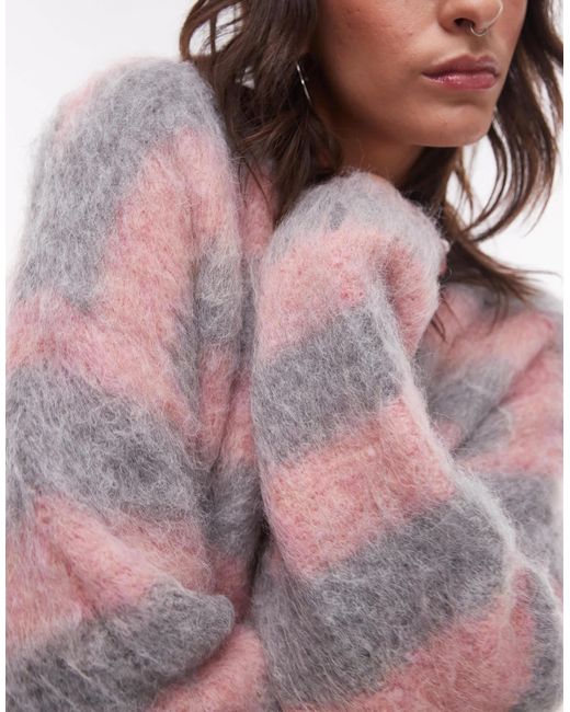 TOPSHOP Pink – ultra-flauschiger strickpullover