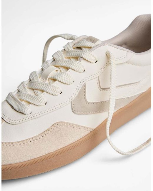 Bershka White Retro Trainers