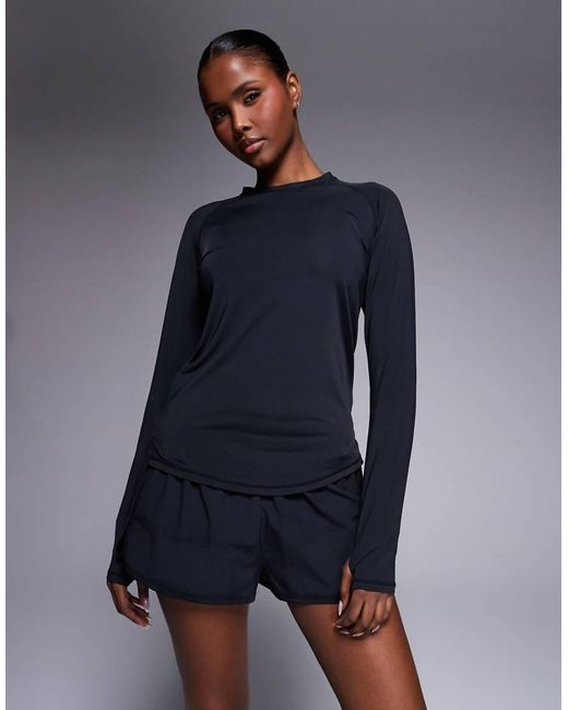 4505 Gray High Waist Woven Running Shorts With Zip Phone Pocket