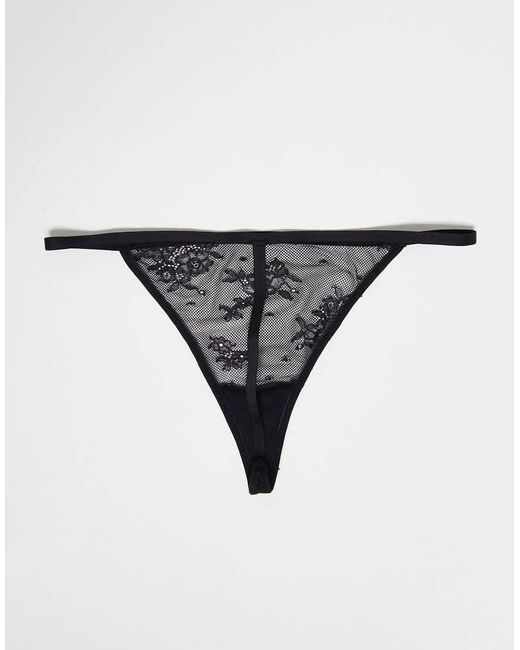 DORINA Black 3 Pack Lace & Mesh G String Thongs
