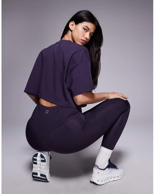 4505 Purple Icon Heavyweight Cotton Cropped T-shirt With Quick Dry Finish