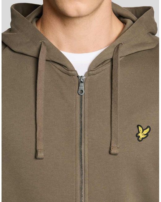 Lyle & Scott Natural Mid Layers Zip Through Hoodie for men
