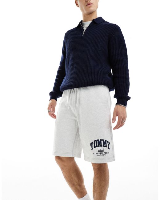 Tommy Hilfiger Blue Athletic Jersey Basketball Shorts for men