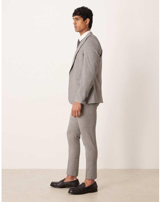 ASOS Gray Skinny Suit Trouser for men