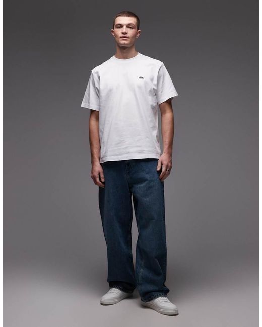 Lacoste Gray Oversized Heavyweight T-shirt for men