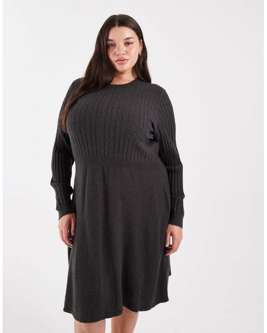 ONLY Black Cable Knitted Dress