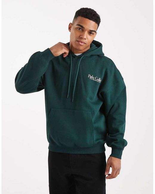 Only & Sons Green Printed Hoodie for men