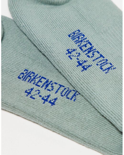 Chaussettes unisexes en coton avec bande rayée - sauge Birkenstock en coloris Blue