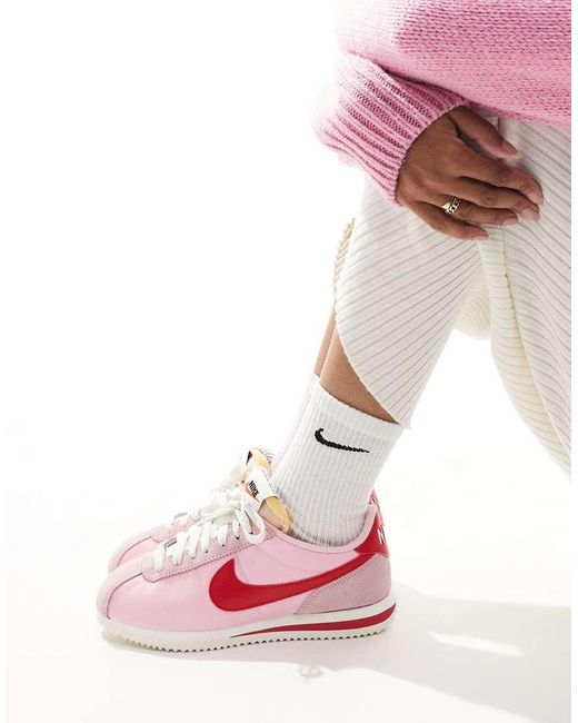 nike classic cortez womens pink