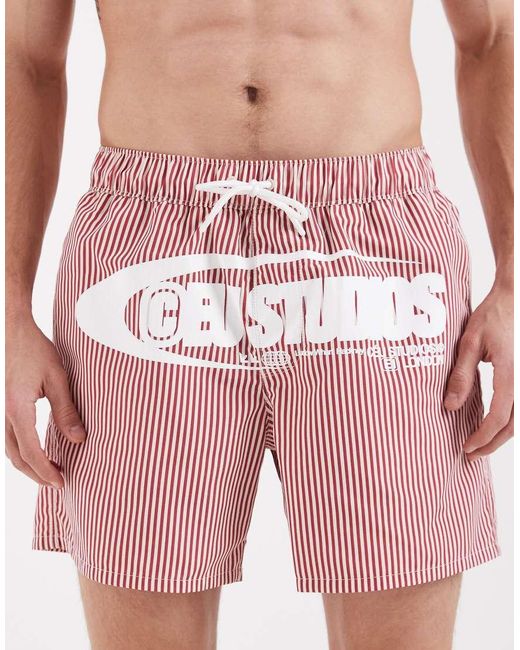 ASOS Red Swim Shorts for men