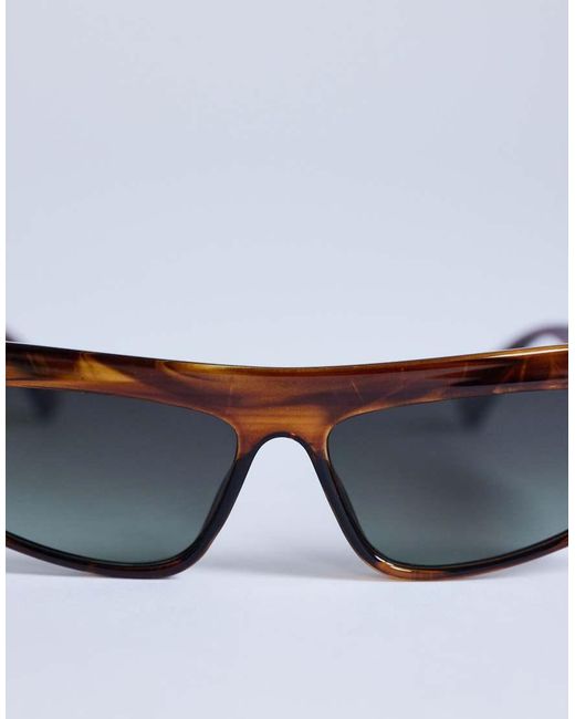 TOPSHOP White Malta Visor Large Sunglasses