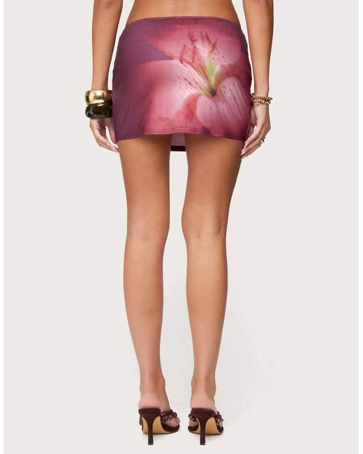 Edikted Pink Tiger Flower Mini Skort