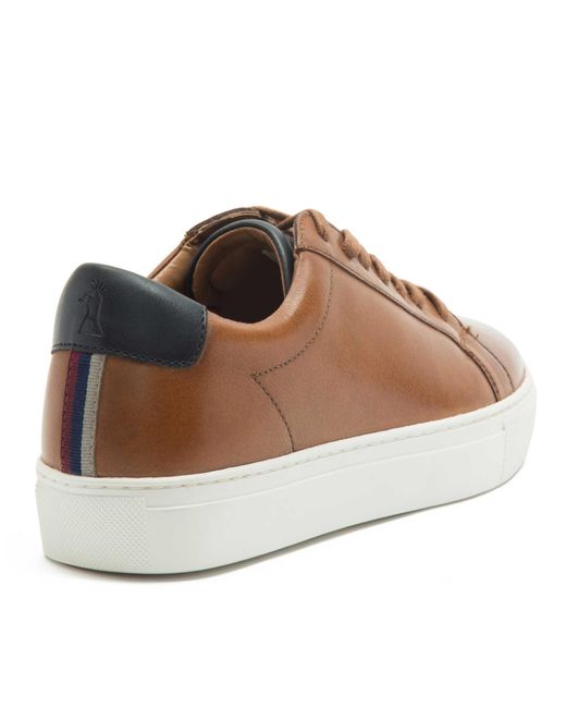 Evers - baskets à lacets décontractées en cuir - fauve Thomas Crick pour homme en coloris Brown