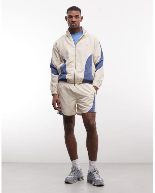 Alma de Ace Blue Pexa Paneled Track Jacket for men