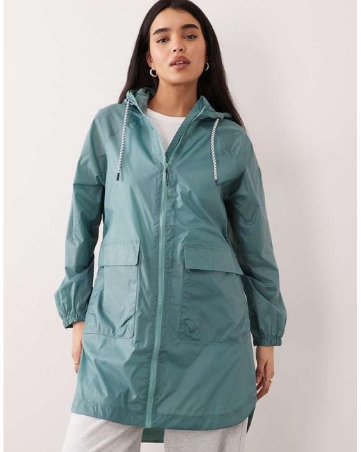 Regatta Green Waterproof Longline Brianka Hooded Jacket