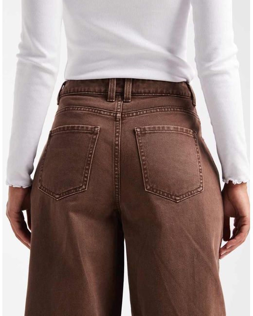 Miss Selfridge Brown Barrel Leg Jean