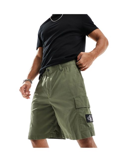 Pantalones cortos cargo verde oliva Calvin Klein de hombre de color Green