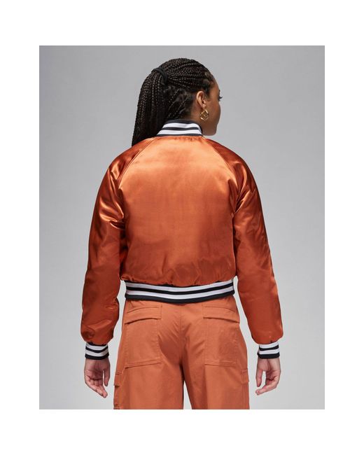 Nike Orange Varsity Bomber Jacket