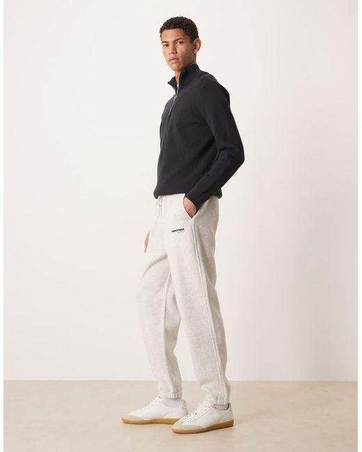 Abercrombie & Fitch Black Logo Detail Relaxed Cuffed Trackies for men