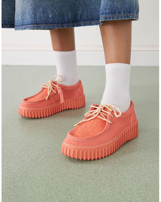 Clarks Orange – torhill bee – schuhe aus wildleder