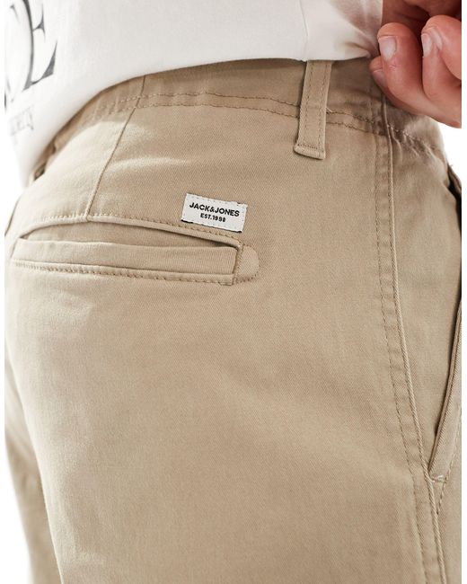 Confezione da 2 pantaloncini cargo neri e beige di Jack & Jones in White da Uomo