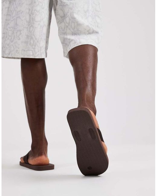Havaianas Brown Urban Basic Flip Flops for men