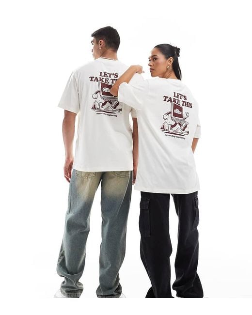 The North Face White Explore Backprint Oversized T-shirt